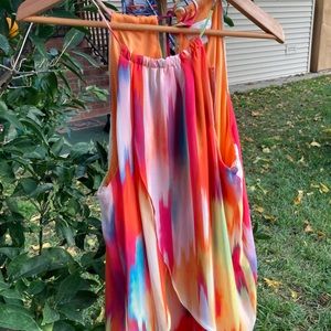 BRAND NEW colorful halter dress